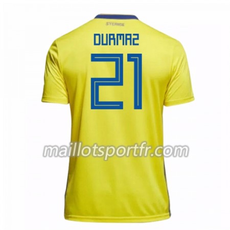 Maillot de Foot Suède Durmaz 21 Domicile Coupe du monde 2018